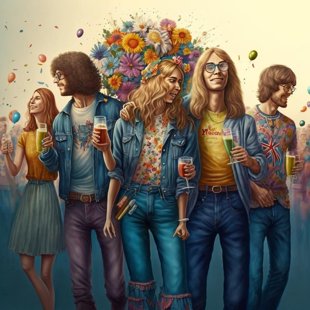 תמונה של אנשים עם גינס